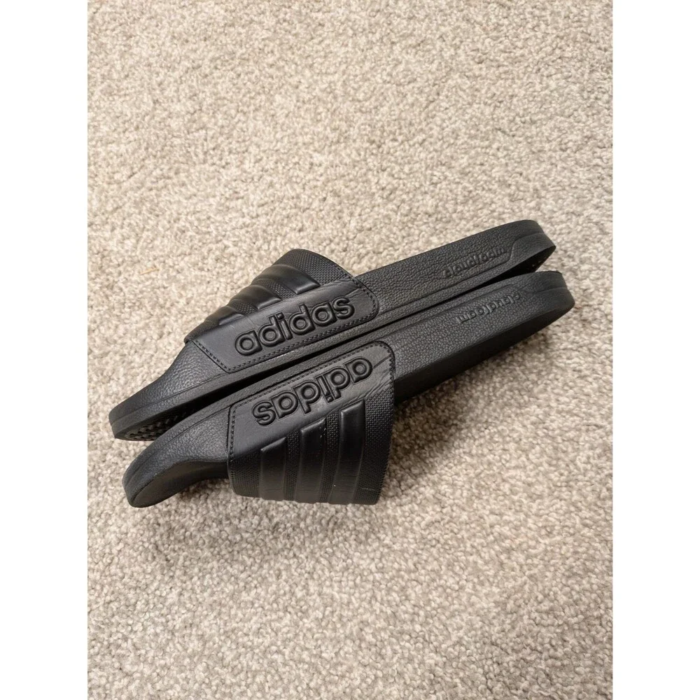 Adidas Adilette Shower Slides Sandals Black Mens 14 Cloudfoam 3-Stripes | GZ3772